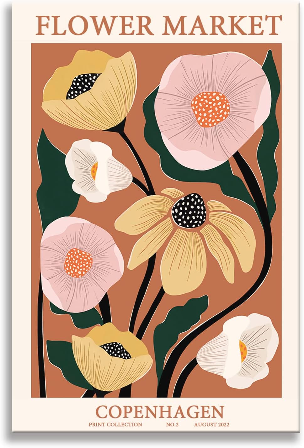 Zzuyi Flower Market Poster,Anthropologie art,Botanical Flower wall art for Living Room Bedroom Decoration-12 x18