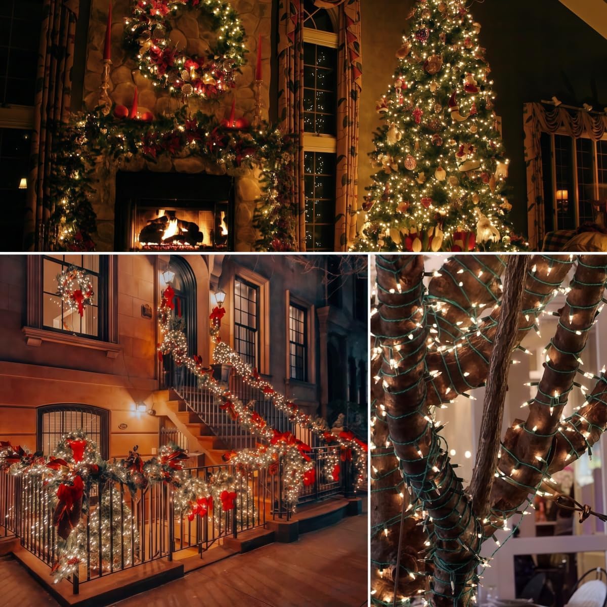 Clear Christmas String Lights, 100 Count, Incandescent Mini Christmas Lights, Connectable Xmas Tree Light for Indoor Outdoor Garland Birthday Holiday Wedding Festival Party