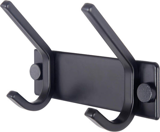 WEBI Coat Rack Wall Mounted,2 Coat Hooks for Hanging Coats,Hook Rack Hook Rail Coat Hanger Wall Coat Rack with Hooks for Clothes,Jacket,Black