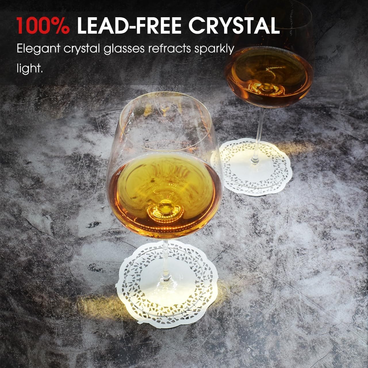 Red Wine Glasses Set of 4, 24oz Large Wine Glasses, Hand Blown Crystal, Ultra-Thin Rim, Long Stem, Lightweight, Ideal Gift for Wine Tasting, Mother's Day, Wedding, Anniversary, Birthday