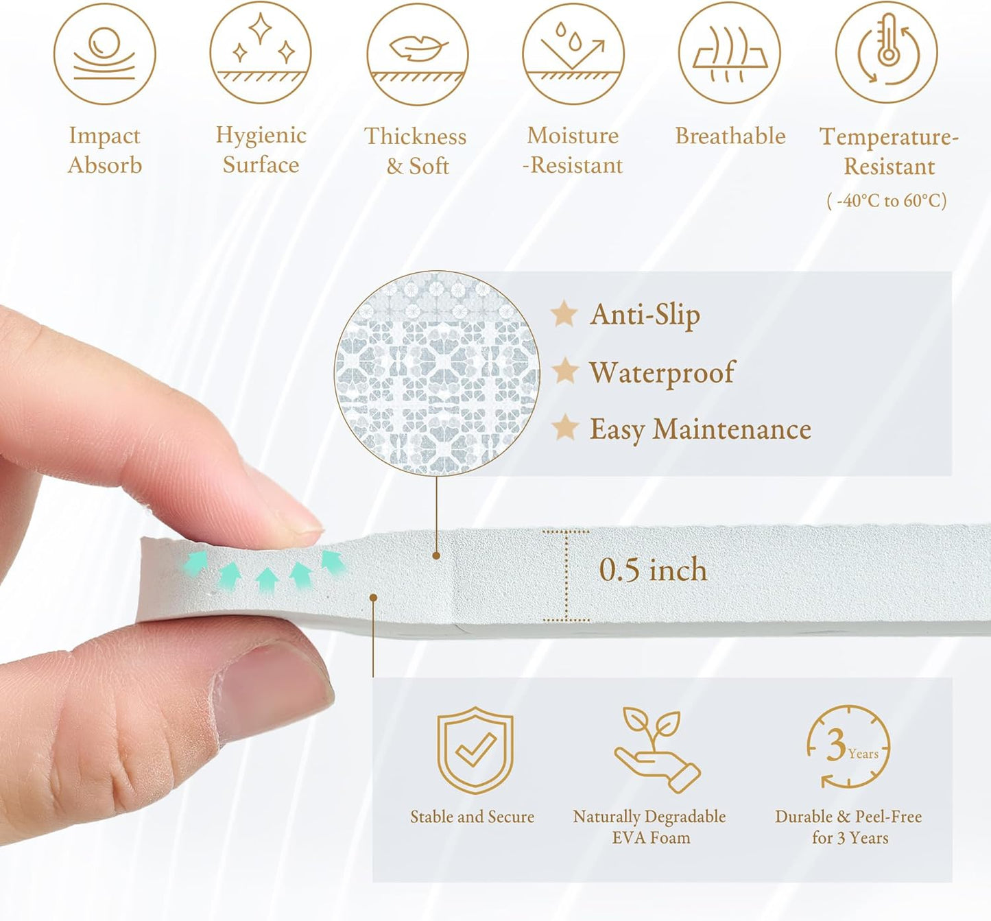 Popsykosy Premium Exercise & Baby Foam Play Mats - Stylish & Large Non-Toxic Puzzle Floor Mat - 6 Tiles - Spacious 6ft x 4ft - Peel-Resistant Reinforced Version - Soft, Thick, Waterproof -Totem Gray