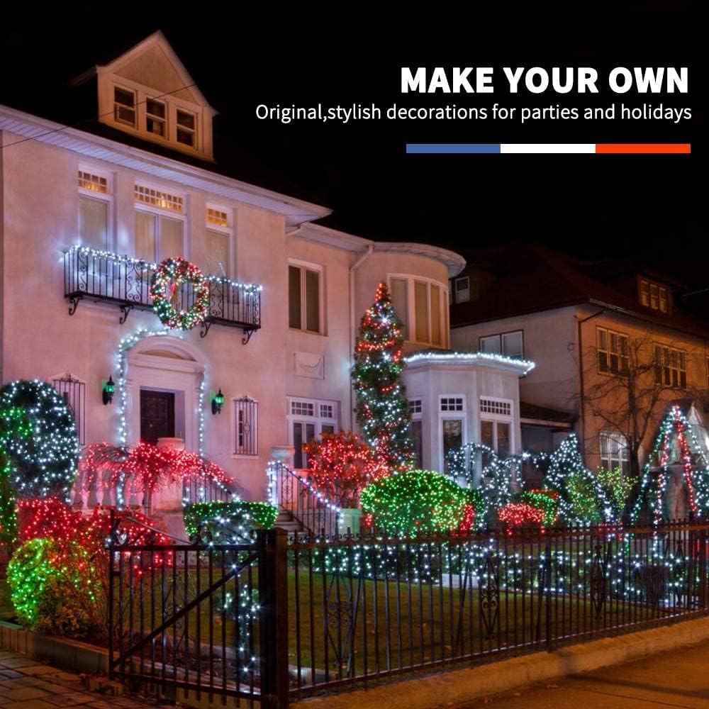Christmas Lights 33ft 100 LED Battery String Lights with Timer Memory Function USB or Battery Powered Waterproof String Lights for Indoor Outdoor Decoration