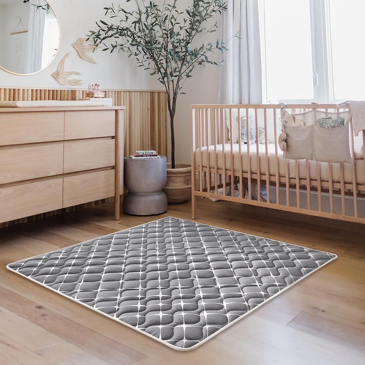 High-Density Foam Baby Play Mat, 59x59 Inches Thicken One-Piece Comfortable and Soft Playmat, Non Slip Machine Washable Floor Mat for Infants, Tapete para Bebes,Toddlers