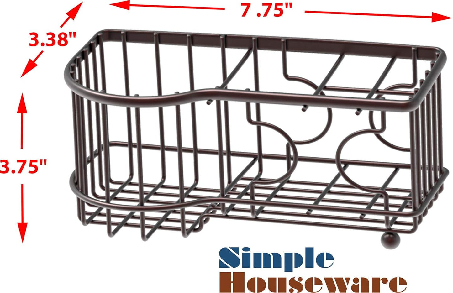 Simple Houseware Multi-Functional 6 Slots Toothbrush Holder, Bronze