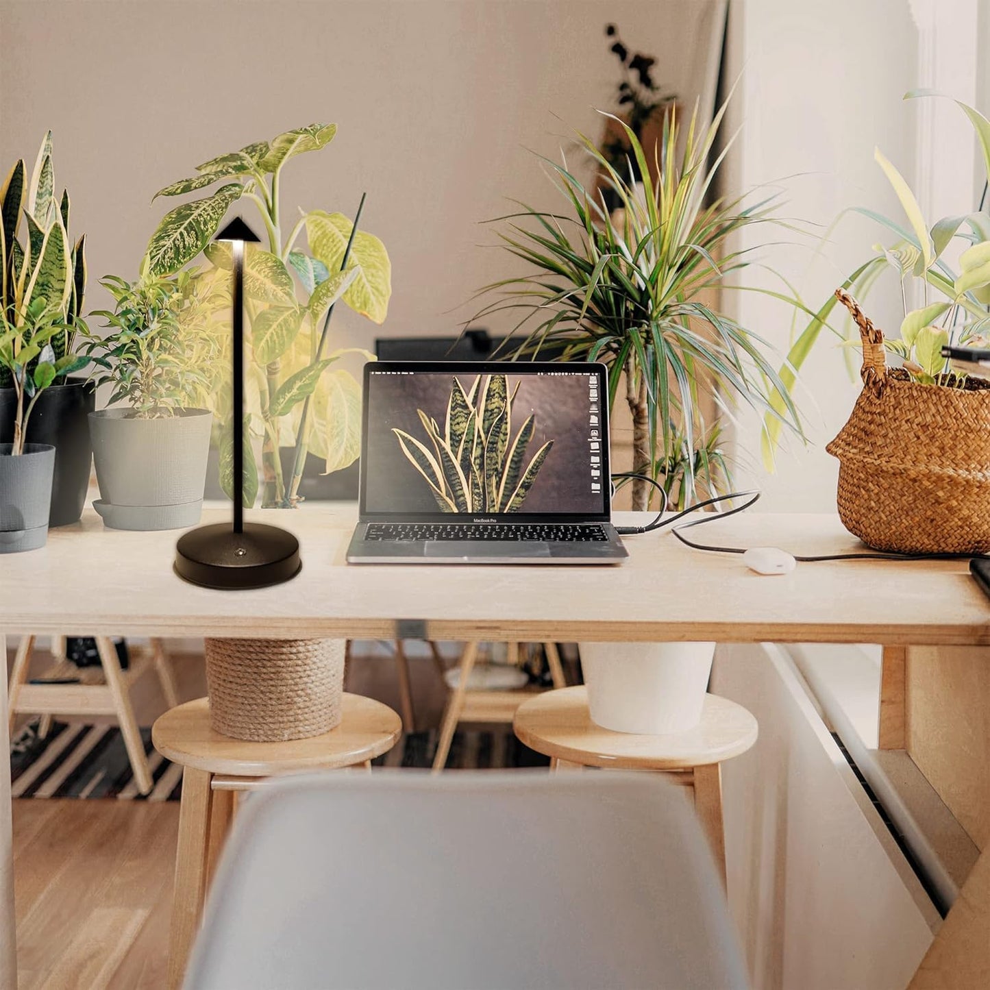 Rechargeable Cordless Table Lamp,3000mAh Battery Operated Table lamp,Portable LED Touch 2 Levels Brightness Dimmable Bar Lamp,Battery Powered Lamp for Bars,Restaurant,Living Room(2 Pack)