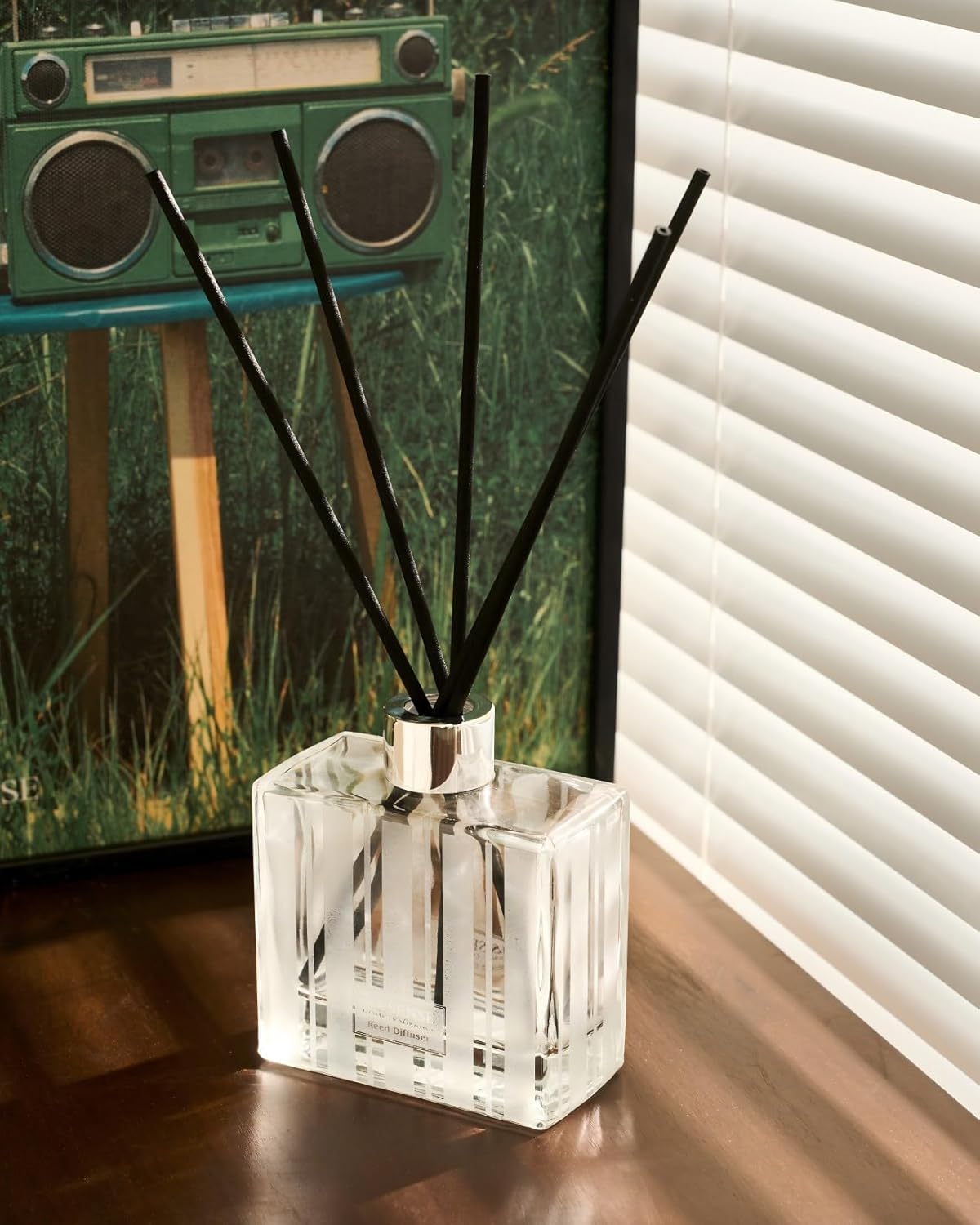 M&SENSE Reed Diffuser Set - 7.04 oz Jasmine & Orange Flower Scented Diffusers for Home, Non-Toxic Oil Diffuser with Sticks, Fragrance Diffuser Gifts for Bedroom Bathroom Office