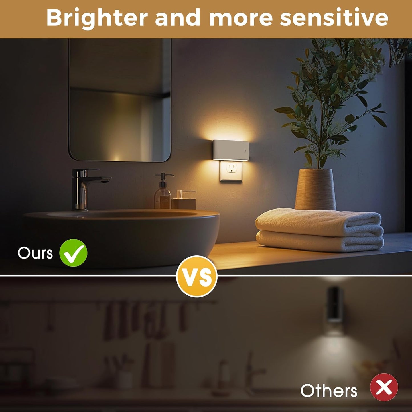 L LOHAS LED Night Light, 2 Pack Dimmable Modern LED Night Lights Plug into Wall,Dusk to Dawn Sensor Night Lights for Kid, 0-100LM 3000K Soft White Nightlight for Hallway Bedroom Stairway