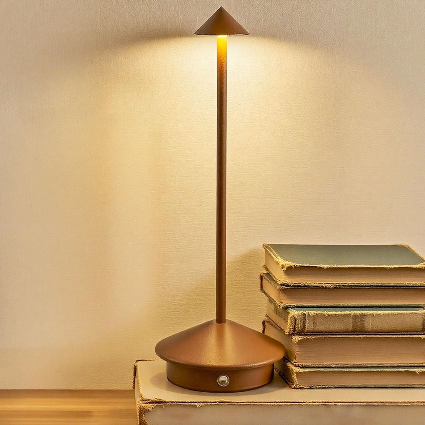 Cordless LED Table Lamp, Rechargeable 5200mAH Battery Operated Lamp for Decor, 3 Color Stepless Dimming Desk Lamps, for Restaurant, Bedroom, Outdoor Camping, Coffee Shop, Night Light