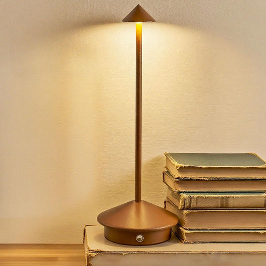 Cordless LED Table Lamp, Rechargeable 5200mAH Battery Operated Lamp for Decor, 3 Color Stepless Dimming Desk Lamps, for Restaurant, Bedroom, Outdoor Camping, Coffee Shop, Night Light