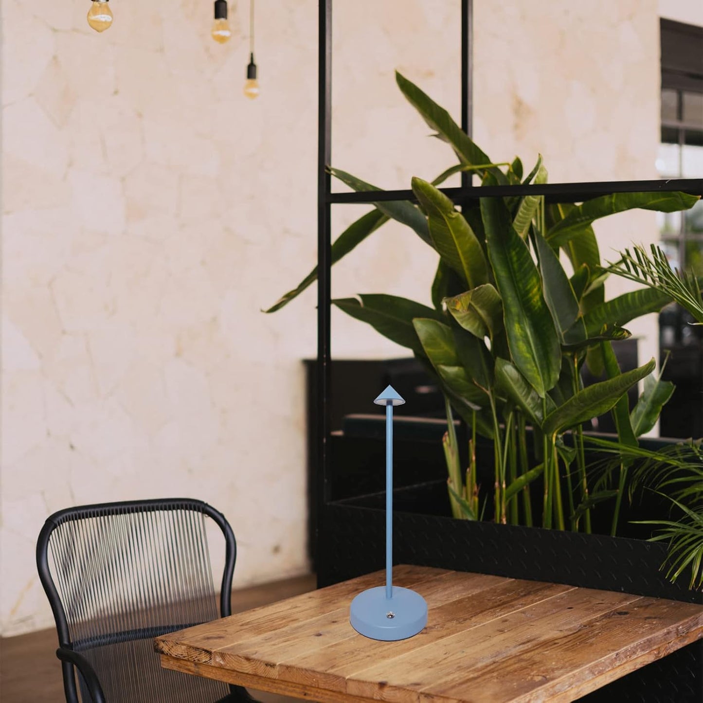 Cordless Table Lamps,Rechargeable Led Touch Bar Lamp,Portable Battery Desk Lamp,Brightness Dimmable Small Table Lamps,Minimalist Design,for Living Room/Restaurant/Couple Dinner/(Blue)