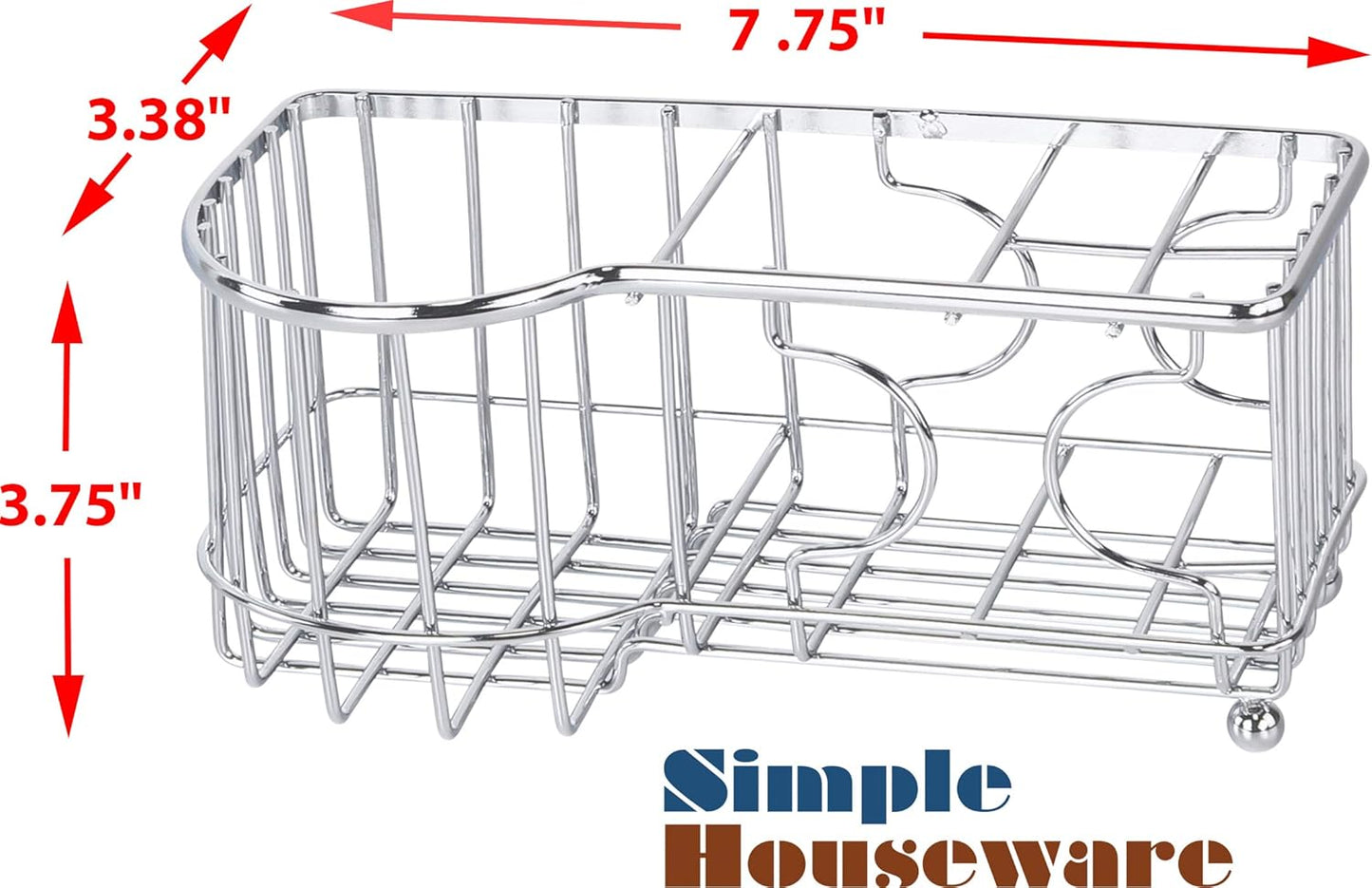 Simple Houseware Multi-Functional 6 Slots Toothbrush Holder, Chrome