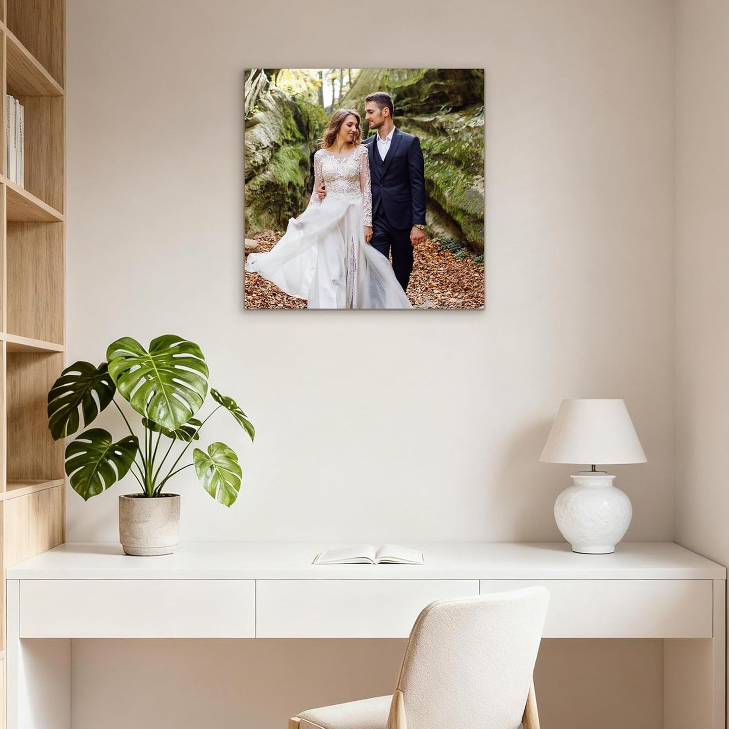 Tapuayts Custom Canvas Prints with Your Photos Framed Personalized Picture Gifts Photo Prints Canvas Wall Art for Bedroom Home Wall Decor (20" X 20")