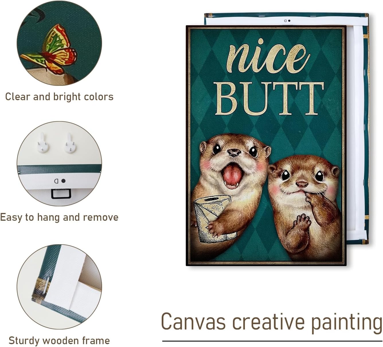 DIHSIEG Canvas Wall Art Print Frameless Floral Canvas Picture Poster, Motivational Wall Art Canvas Decor, Bedroom Canvas Prints, Dark Wall Art 12x16 Inch (dark green7)