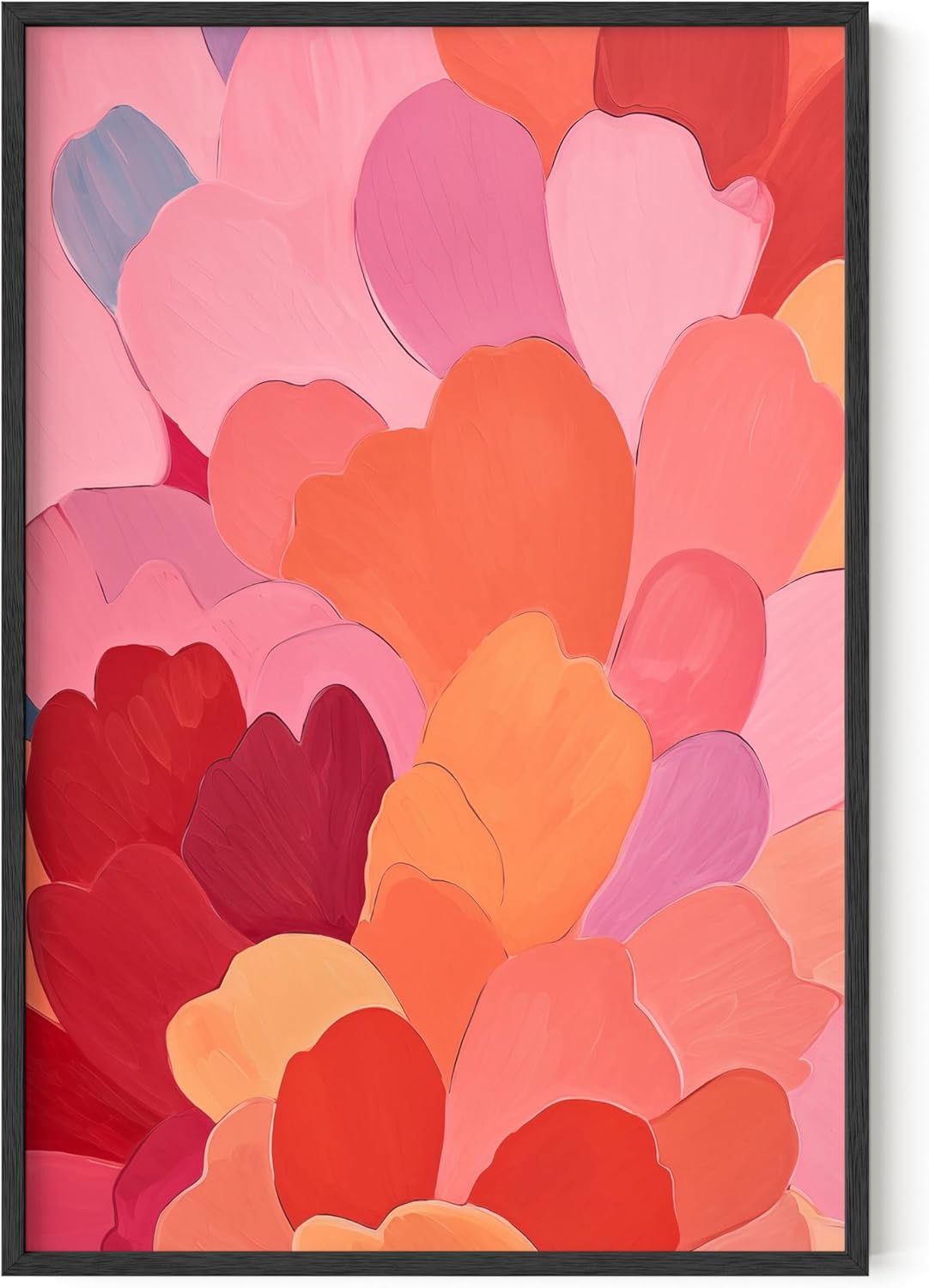 HAUS AND HUES Petals 1 Art Print with Black Oak Frame 24x36