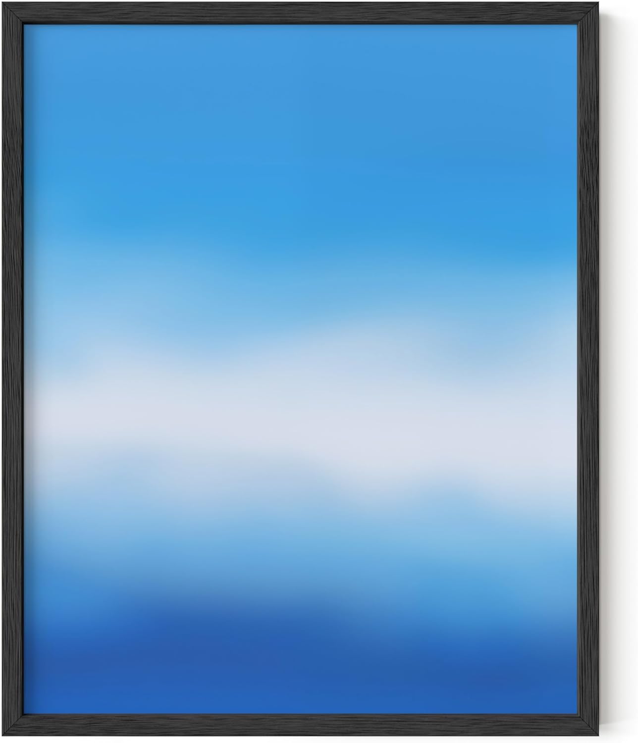 HAUS AND HUES Modern Abstract Wall Art - Blue and Green Living Room Art, Modern Artwork for Walls, Minimalist Picture for Living Room(Blue Tie-Dye, Unframed, 16x20)