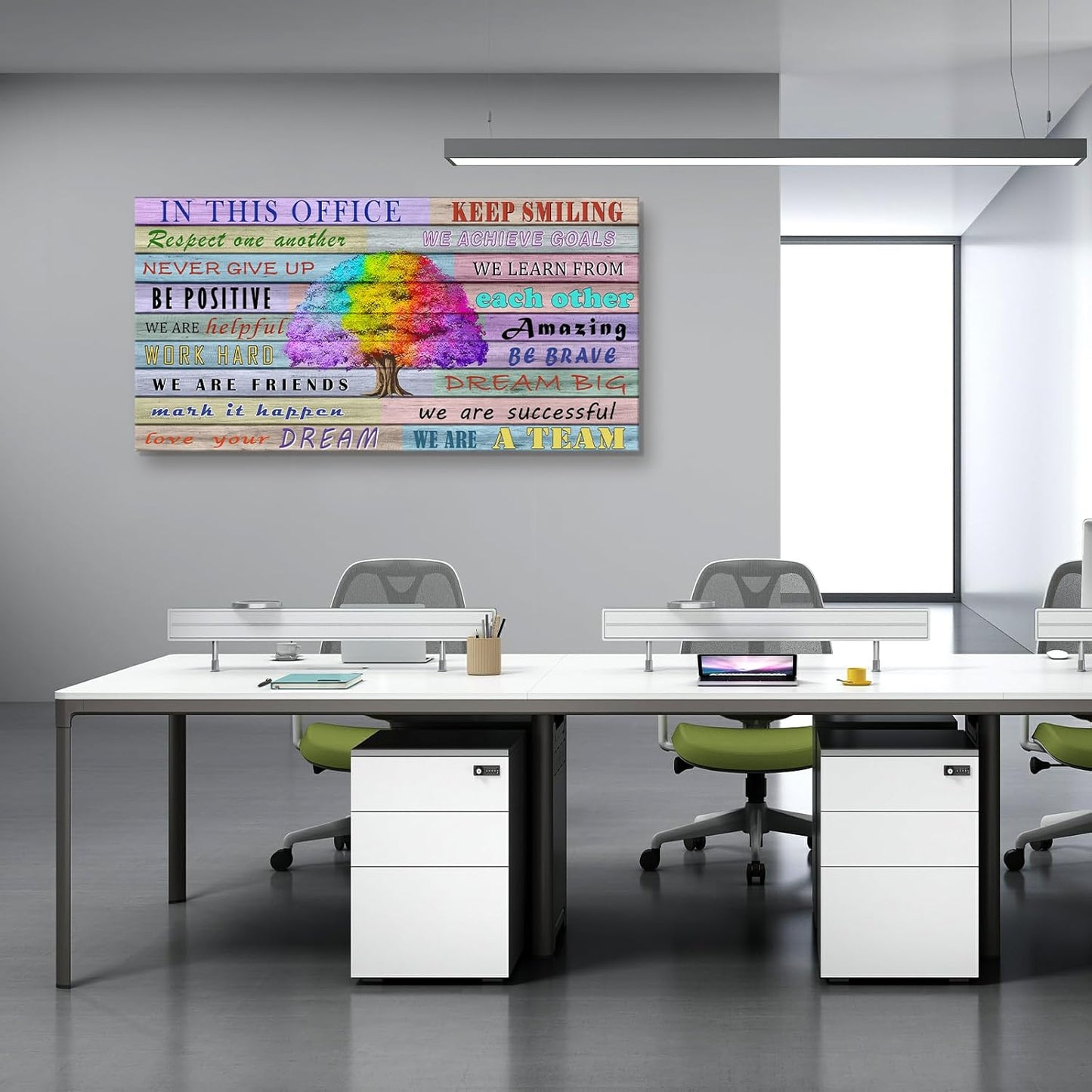 YYYYHPP YP2562 Inspirational Office Wall Art Mindset Quotes Canvas Prints Wall Art Poster Positive Quotes Wall Poster for Home Office Workplace Decor
