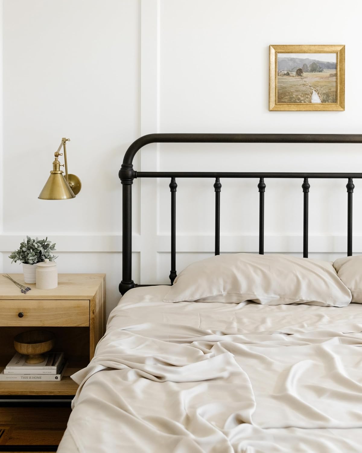 Cozy Earth Luxury Bed Sheet Set - 100% Viscose from Bamboo Fabric, Ultra-Soft & Breathable, Fits Regular & Deep Pocket Mattresses up to 20" - 4 Pieces Queen Sheet Set Driftwood