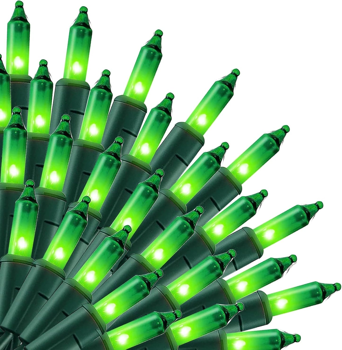 Uptotop Christmas 100 Count String Light, 20FT Plug in Waterproof String Light Decorations for St. Patrick's Day Party Carnival Supplies, Outdoor Yard Garden Decor (Green)