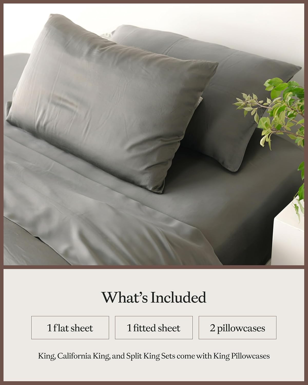 Cozy Earth Luxury Bed Sheet Set - 100% Viscose from Bamboo Fabric, Ultra-Soft & Breathable, Fits Regular & Deep Pocket Mattresses up to 20" - 4 Pieces Twin Sheet Set Dove Grey