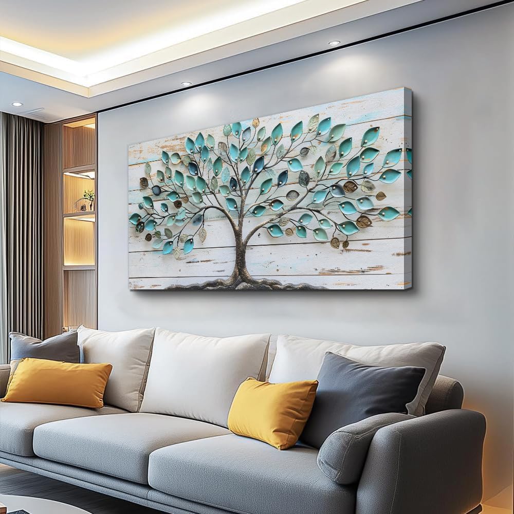 MHARTK66 Wall Art For Living Room Abstract Wall Decor For Bedroom Large Wall Art Canvas Prints Tree Landscape Picture Framed Artwork For Walls Office Paintings Modern Decorations For Home 24 X 48