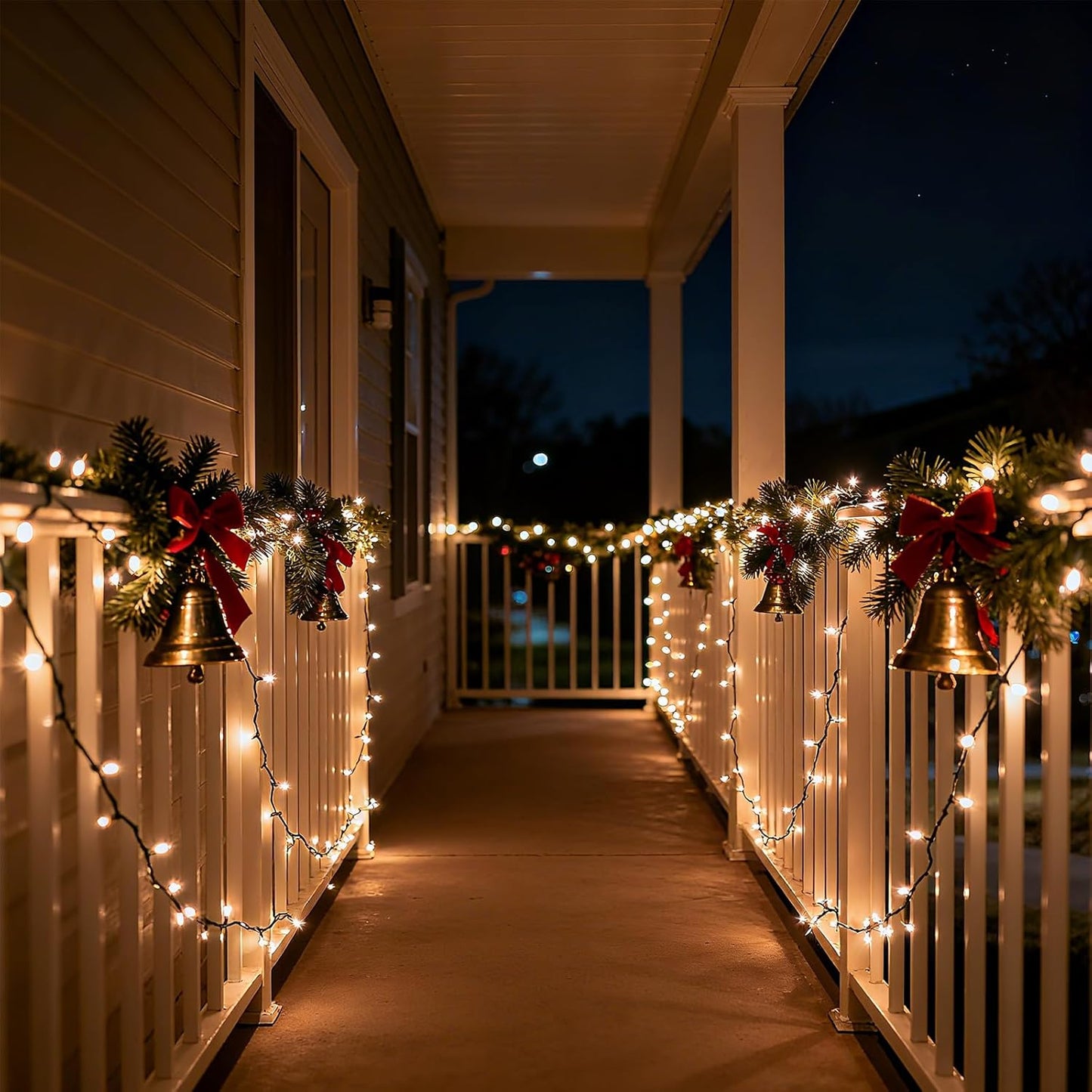 Christmas Lights 66ft 200 LED Battery Operated String Lights with Timer Memory Function or Battery Powered Waterproof Fairy Light for Indoor Outdoor Decoration