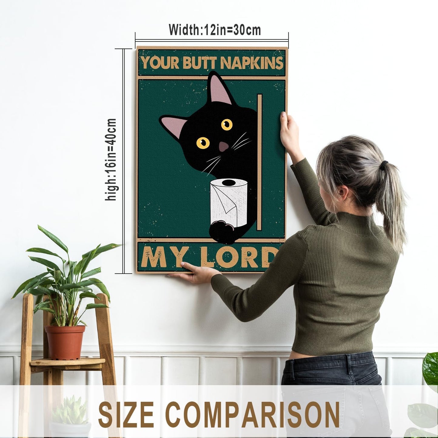 DIHSIEG Canvas Wall Art Print Frameless Floral Canvas Picture Poster, Motivational Wall Art Canvas Decor, Bedroom Canvas Prints, Dark Wall Art 12x16 Inch (dark green5)