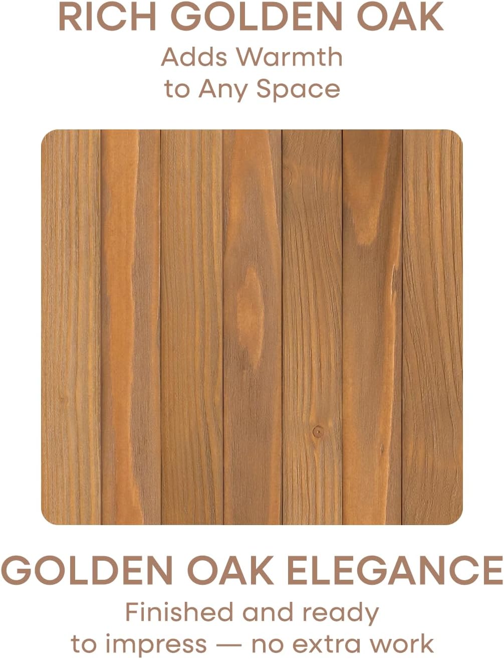 Homeforia 42 inch Golden Oak Floating Shelf, High End Solid Real Wood 42inch Small Floating Shelves for Wall Mounted, Oak Wooden 42in Floating Shelves, Heavy Duty Bracket, 42 X 6.5 X 1.75 in, Set of 3