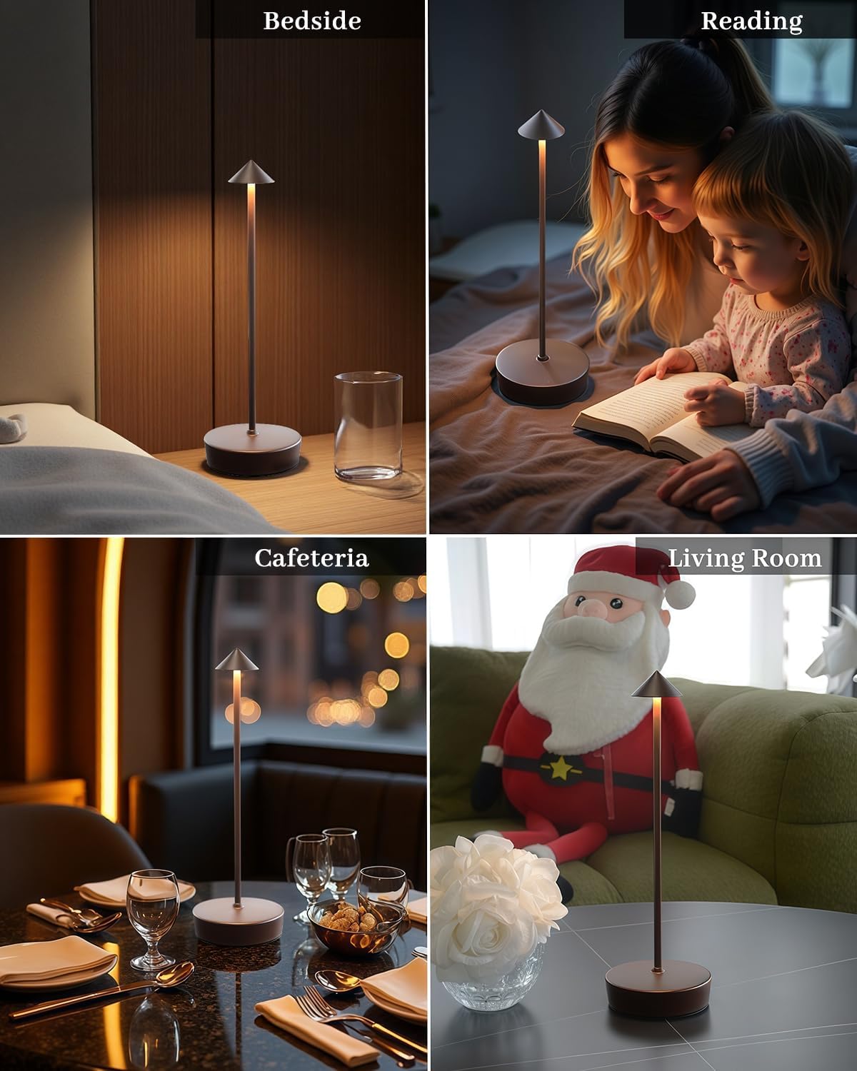 Rusty Cordless Rechargeable Table Lamp 7200mAh Portable Touch Control Led Waterproof Rust Table Lamp for Bedroom Reading