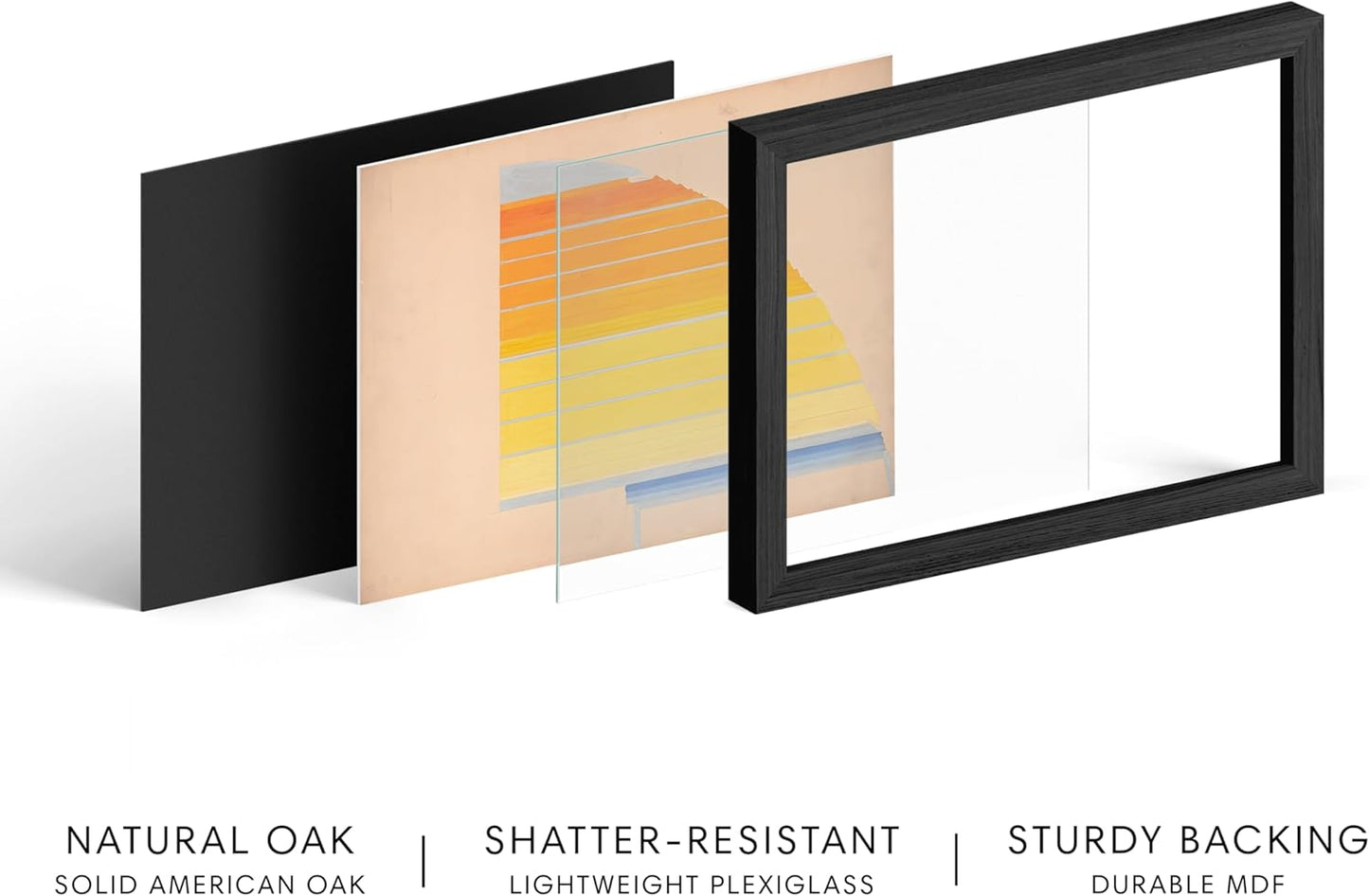 HAUS AND HUES Colorful Abstract Wall Art - Minimalist Retro Picture for Living Room Decor, Red and Pink Modern Wall Art Painting (Winold Reiss, Black Frame, 12x16)