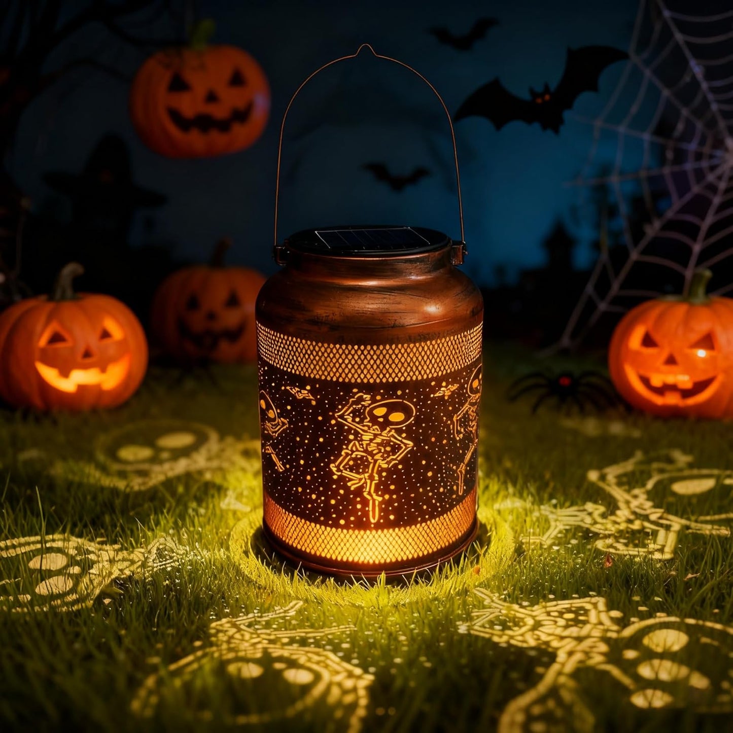 Solar Halloween Decorations Outdoor Lantern , Birthday Gifts for Women, Solar Lights Outdoor Waterproof LED Decorative Garden for Lawn, Landscape, Patio, Porch Hanging Lantern for Ladies, Mom, Grandma
