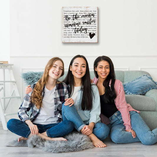 Inspirational Therapy Office Decor Canvas Wall Art Framed Painting Prints Wall Decor Rustic Motivational Decorative Mental Health Decorations for Bedroom House Home Office Accessories,11.8x11.8 Inch