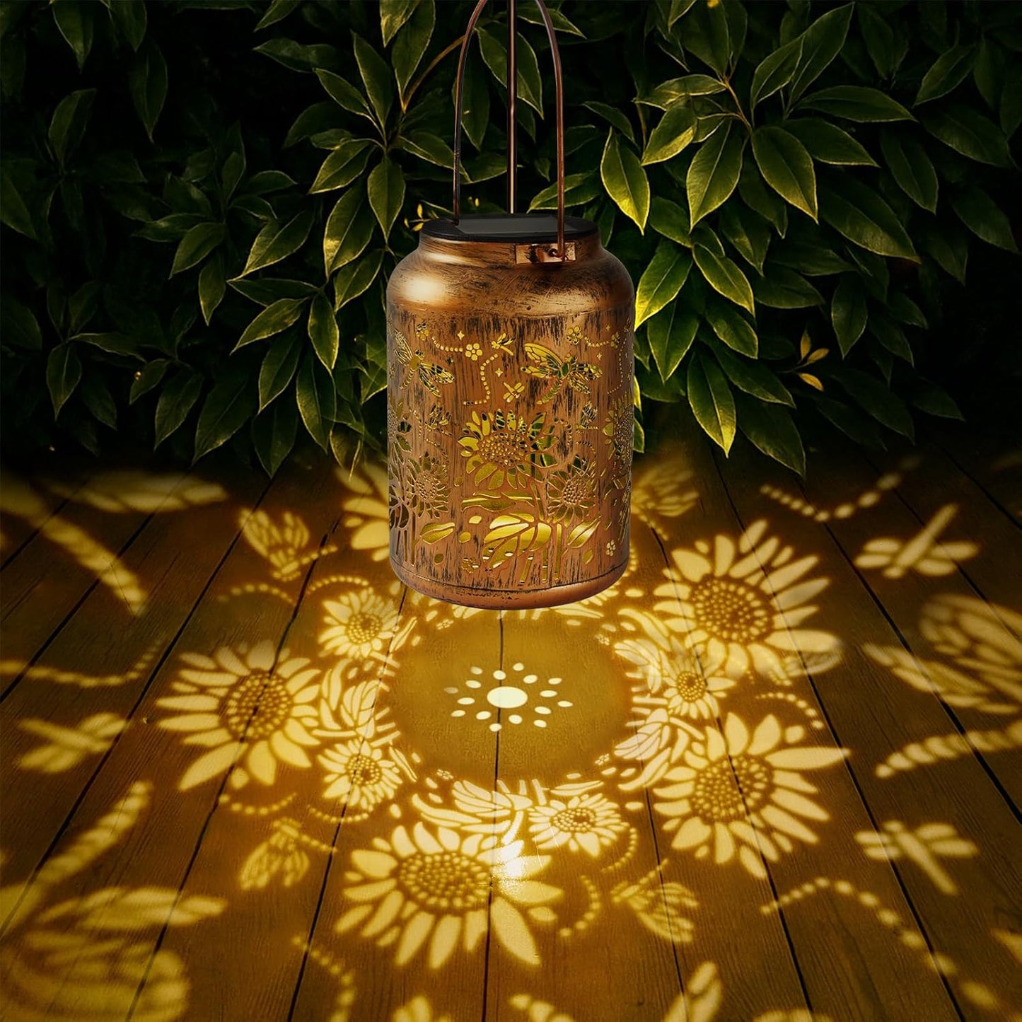 Sunflower Solar Lantern, Birthday Gifts for Women, Outdoor Waterproof LED Decorative Garden Lights for Lawn, Landscape, Patio, Porch Hanging Solar Lights for Ladies, Mom, Grandma