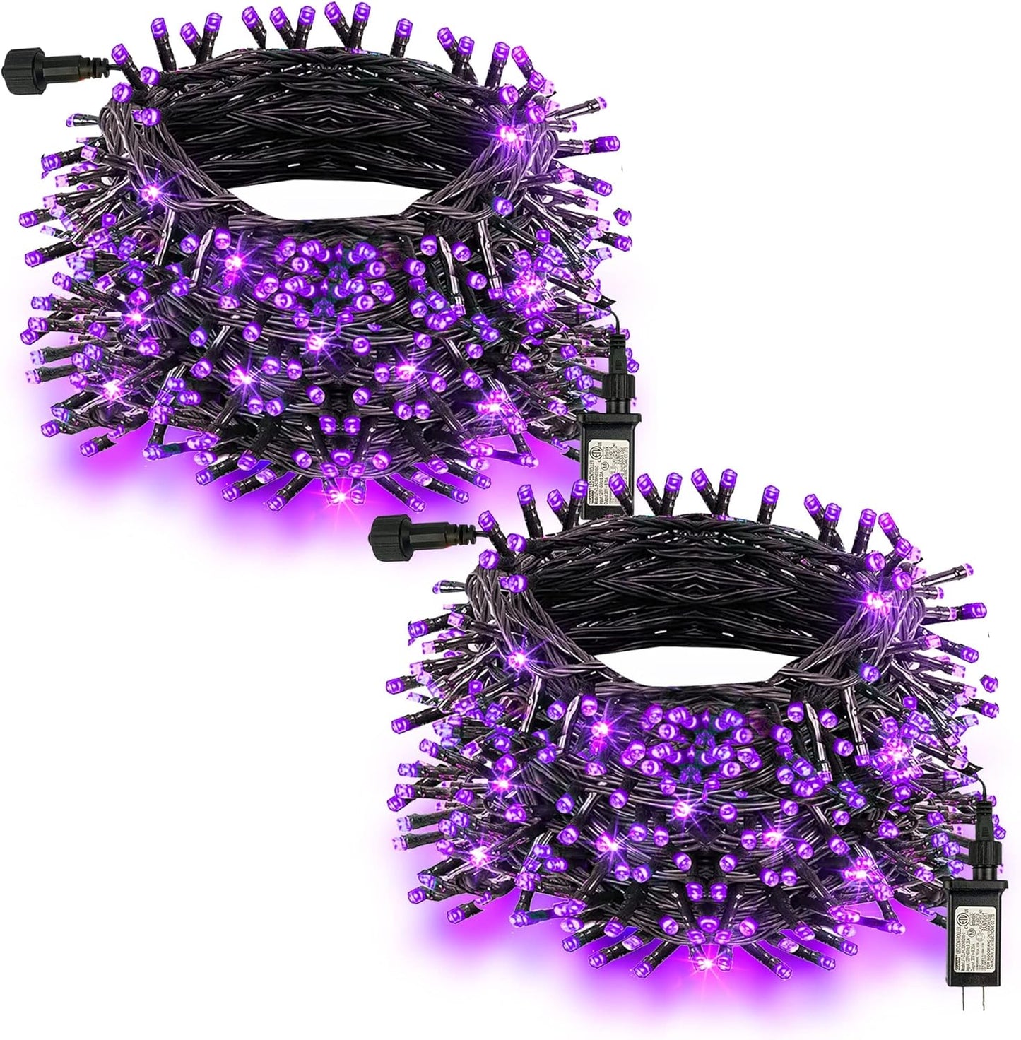 TW SHINE Halloween Lights, 400 LED 132FT Outdoor Halloween Lights Plug in with 8 Modes, Waterproof Christmas Light Outdoor, Indoor Decorations for Party Yard Haunted House Decor, Purple