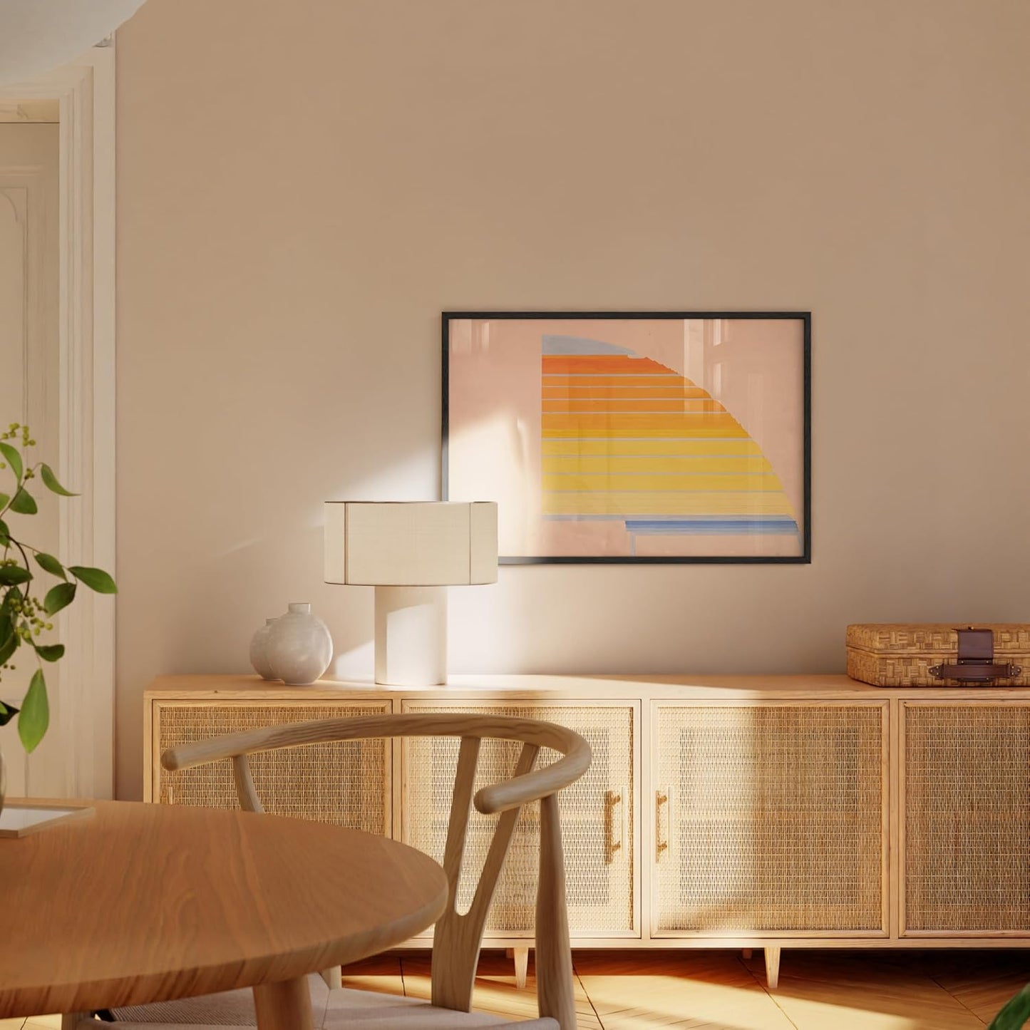 HAUS AND HUES Winold Reiss Art Print with Black Oak Frame 24x36