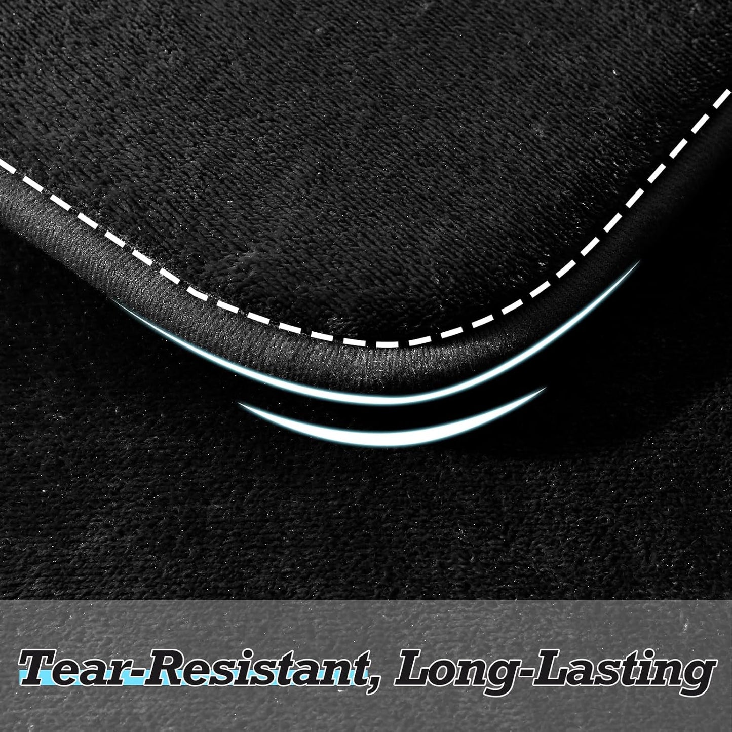 HUXMEYSON Bathroom Rugs Sets 2 Piece, Non-Slip & Quick Dry Bath Mat Set, Ultra Soft Velvet Bath Rugs for Bathroom, Toilet and Shower Floor, Black