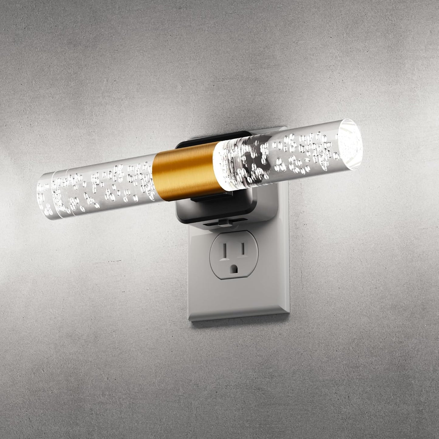 L LOHAS LED Bright Night Light, Night Lights Plug into Wall, 180° Rotating, Daylight White 5000K, Auto Light Sensor, Dimmable Nightlights for Bedroom Bathroom Hallway, 1 Pack