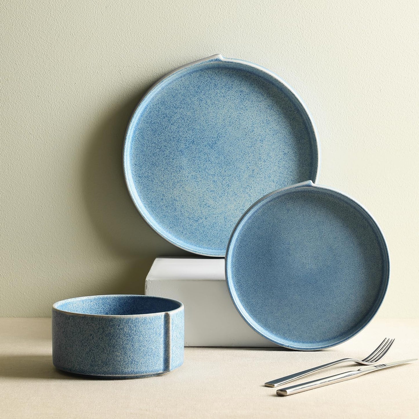 Stone Lain Bao 12-Piece Dinnerware Set Stoneware, Blue