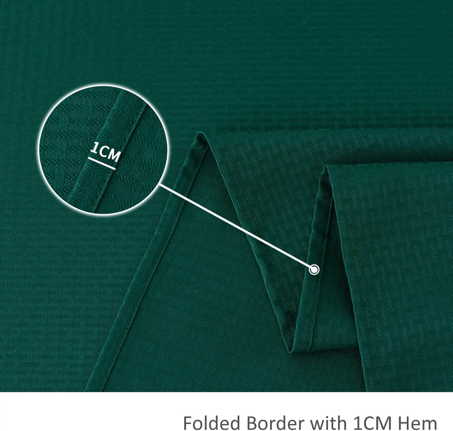 maxmill Square Tablecloth Weaved Texture Stain Resistant Waterproof Wrinkle Resistant Soft Table Cloth, Christmas Dinner Fabric Decoration for Dining Room Holiday Party, 52 x 52 Inch, Hunter Green