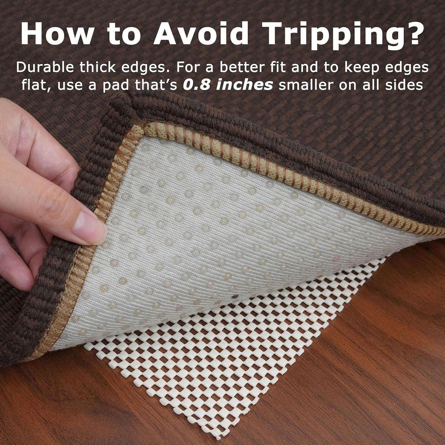 KOZYFLY Washable Runner Rug 3x8 ft Non Slip Runners for Hallways Kitchen Rugs Bobo Entryway Runner Indoor, Carpet Runners for Hall Entryway Bedroom, Dark Coffee/Brown