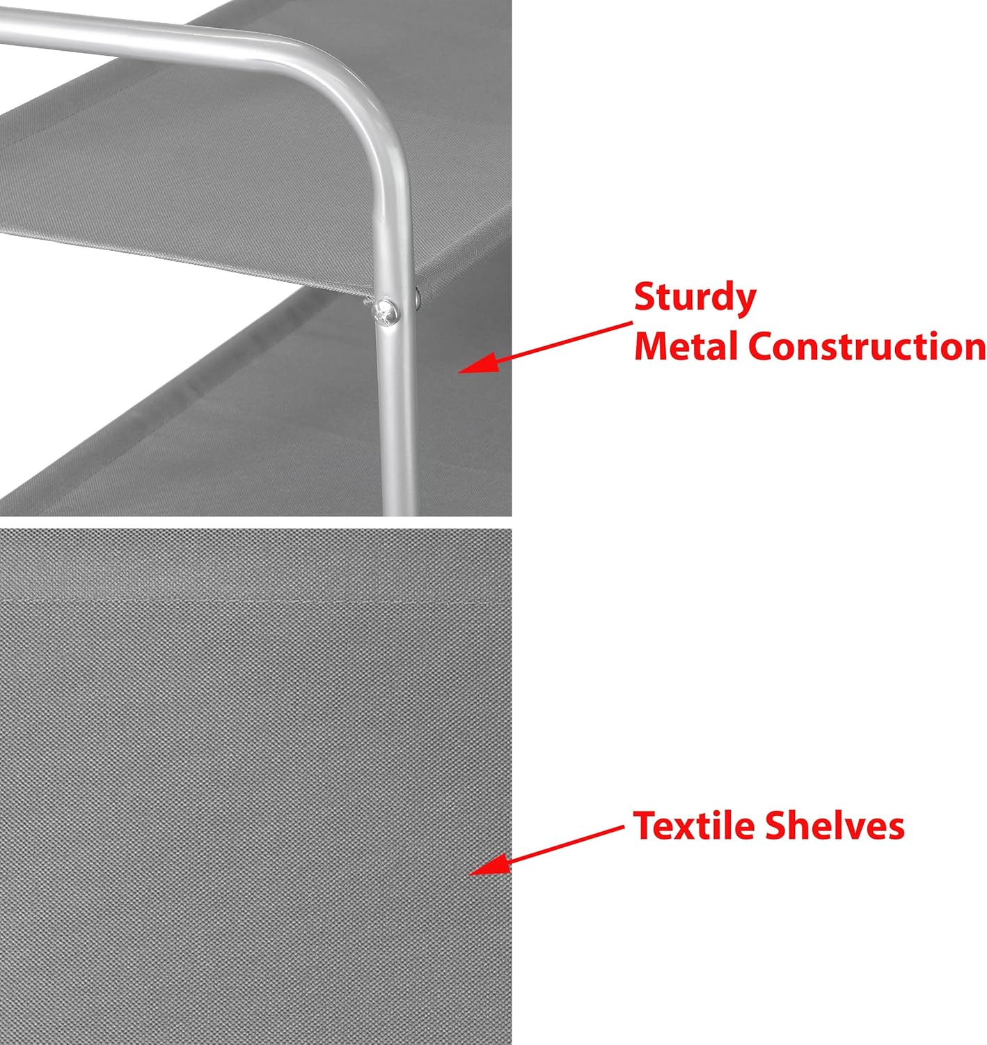 Simple Houseware 2-Tier Shoe Rack Storage Organizer, Grey