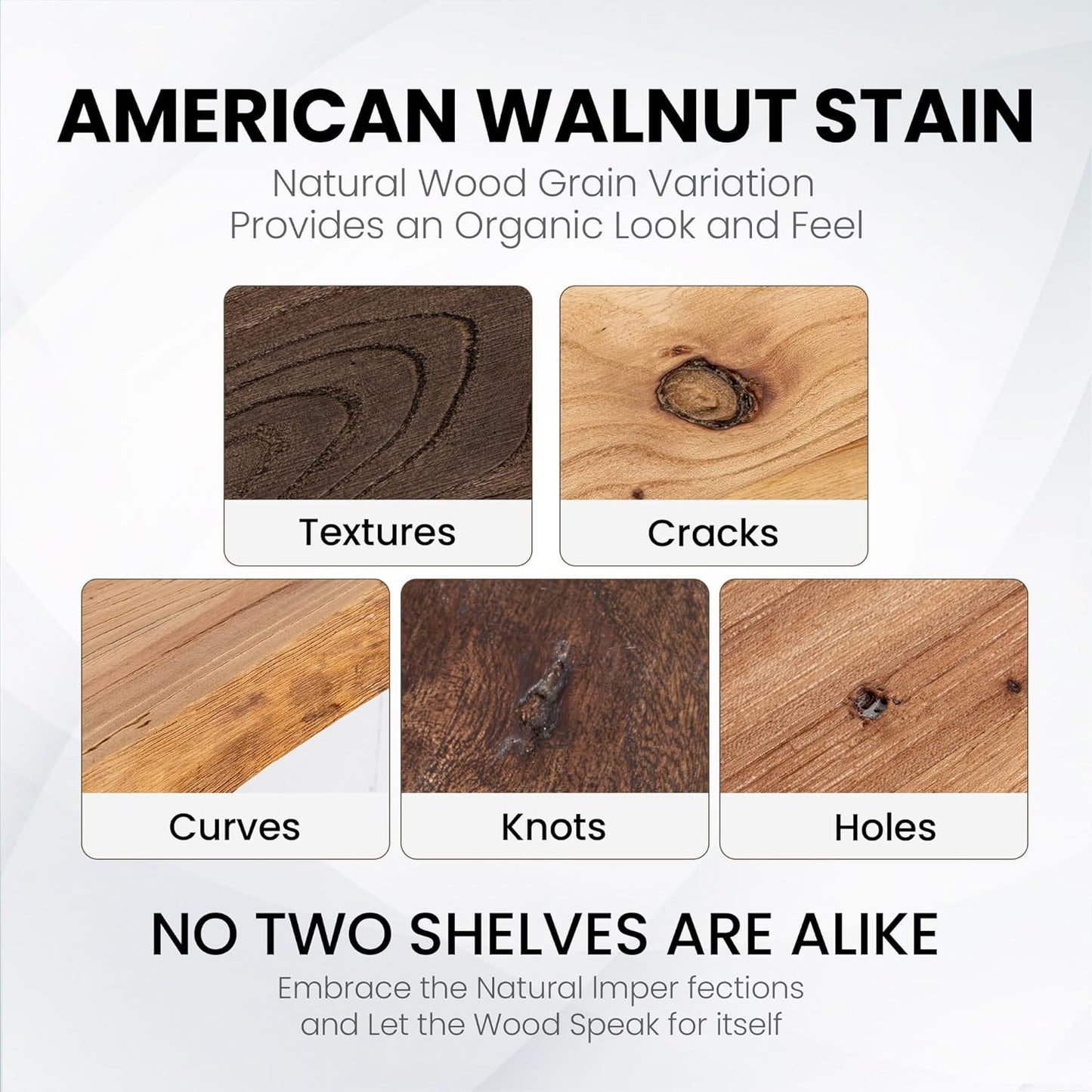 Fun Memories Floating Shelves for Wall Decor, Rustic Solid Elm Wood Live Edge Floating Shelves Wall Mounted, Heavy-Duty Shelf with Invisible Bracket for Living Room Kitchen, 36 Inch Set of 2, Natural