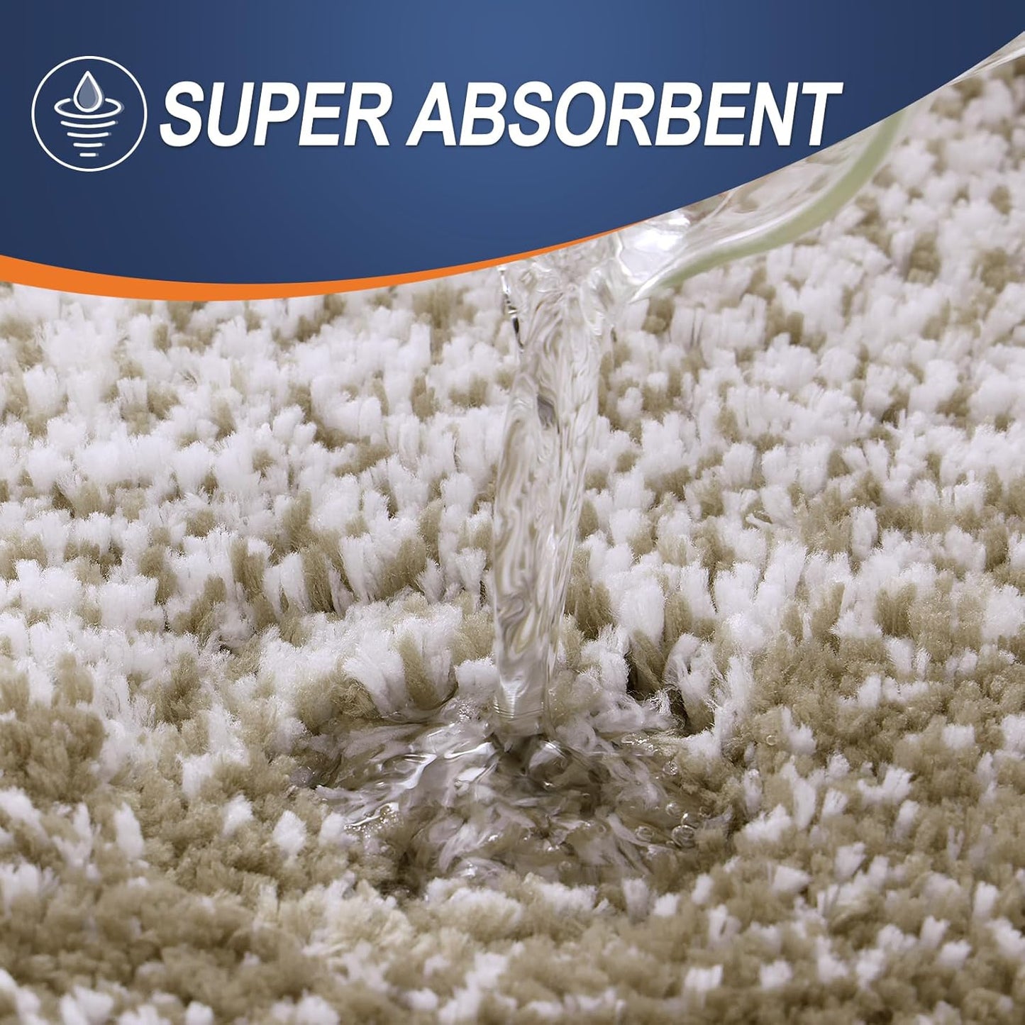 OLANLY Bathroom Rug Set 2 Piece, Soft Absorbent Microfiber Bath Rug Set, Non-Slip, Machine Wash Dry, Plush Shaggy Bath Mats for Bathroom (47"x20"+24"x16", Coffe)