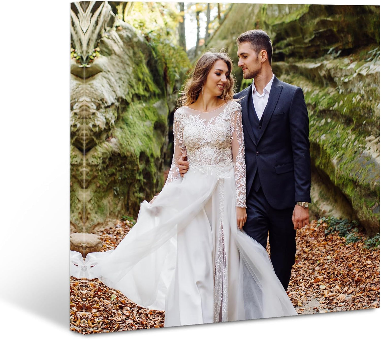 Tapuayts Custom Canvas Prints with Your Photos Framed Personalized Picture Gifts Photo Prints Canvas Wall Art for Bedroom Home Wall Decor (12" X 12")