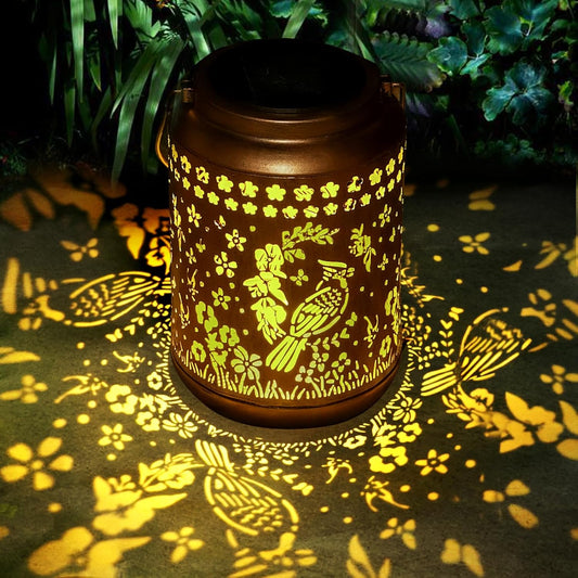 Cardinal Solar Lantern Outdoor Cardinal Decor Garden Decor Waterproof Decor Light Hanging Solar Lights Yard Decor, Gifts for Women Gifts for Mom Gifts for Grandma Cardinal Gifts