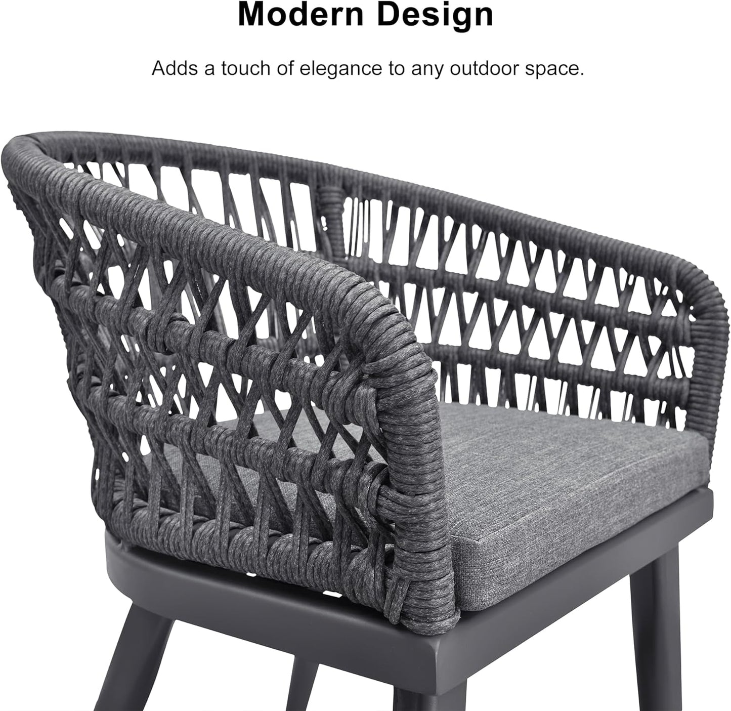 PURPLE LEAF 12 Pieces Outdoor Dining Set All-Weather PE Rattan Outdoor Patio Furniture Set with All Aluminum Frame Rectangular Table and Chairs Set for Lawn Garden Backyard Deck, Grey