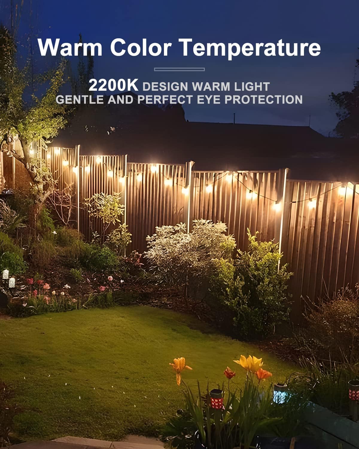 Lightdot LED Outdoor String Lights 400FT Patio Lights with 128 Shatterproof ST38 Vintage Edison Bulbs, Outside Hanging Light Waterproof for Porch, Deck, Garden, Backyard, Balcony, Dimmable