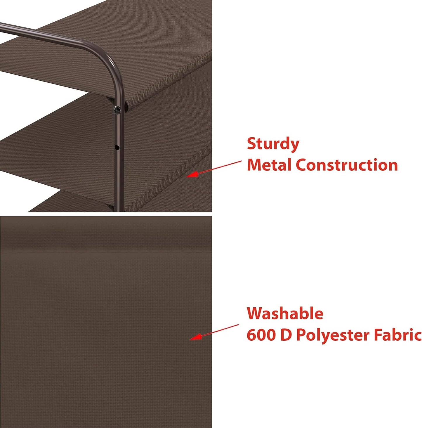 SIMPLE HOUSEWARE 5-Tier Shoe Rack Storage Organizer, Bronze