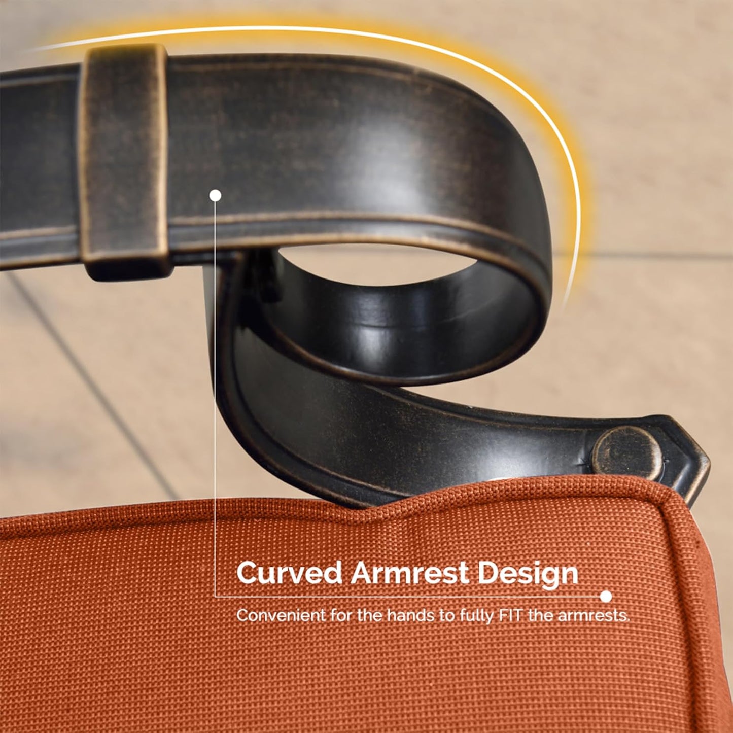 PURPLE LEAF Patio Dining Set Cast Aluminum 7-Piece Patio Furniture Set with 6 Dining Armchairs and 47" Round Table, 6 Cushions Included, for Lawn Yard Garden, Lattice Brick Red Outdoor Dining Set