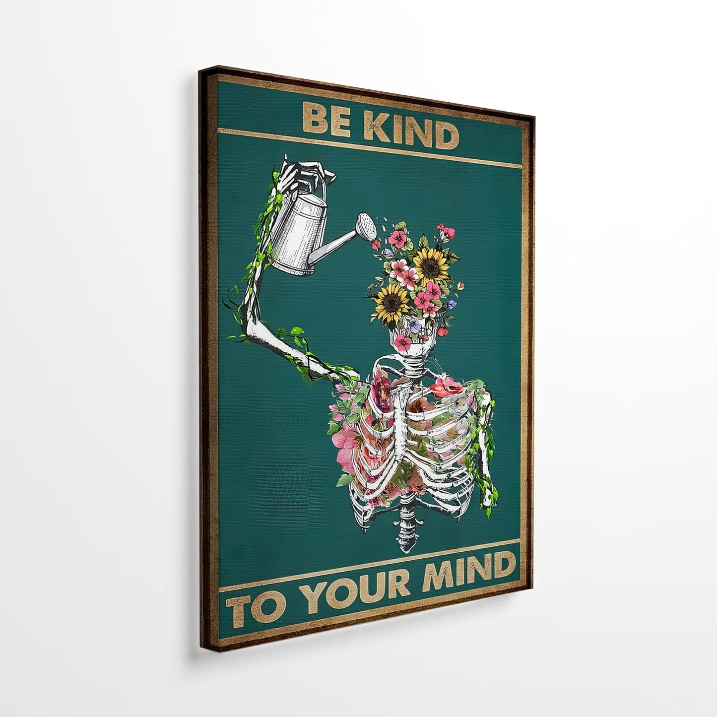 DIHSIEG Inspirational Canvas Wall Art Funny Bathroom Wall Art Print Poster, Frameless Canvas Decor,with Hook, Can be Placed on the Table,Motivational Prints,Dark 12x16 Inch