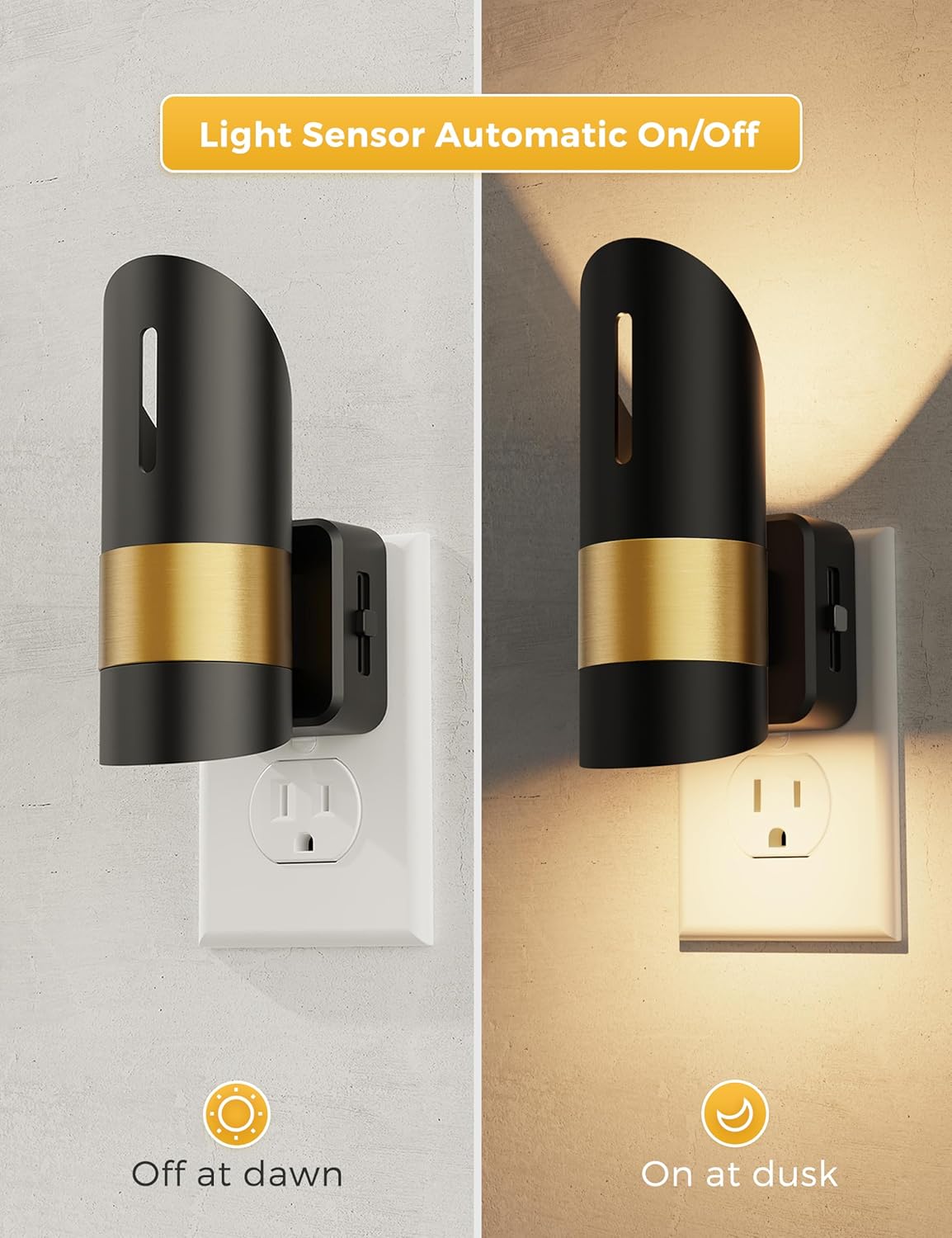 L LOHAS LED Night Lights Plug into Wall, [2 Pack] Dimmable Night Light with Dusk to Dawn Sensor,0-100LM Brightness Adjustable,3000K Soft White,Modern Nightlight for Adults Bathroom Hallway